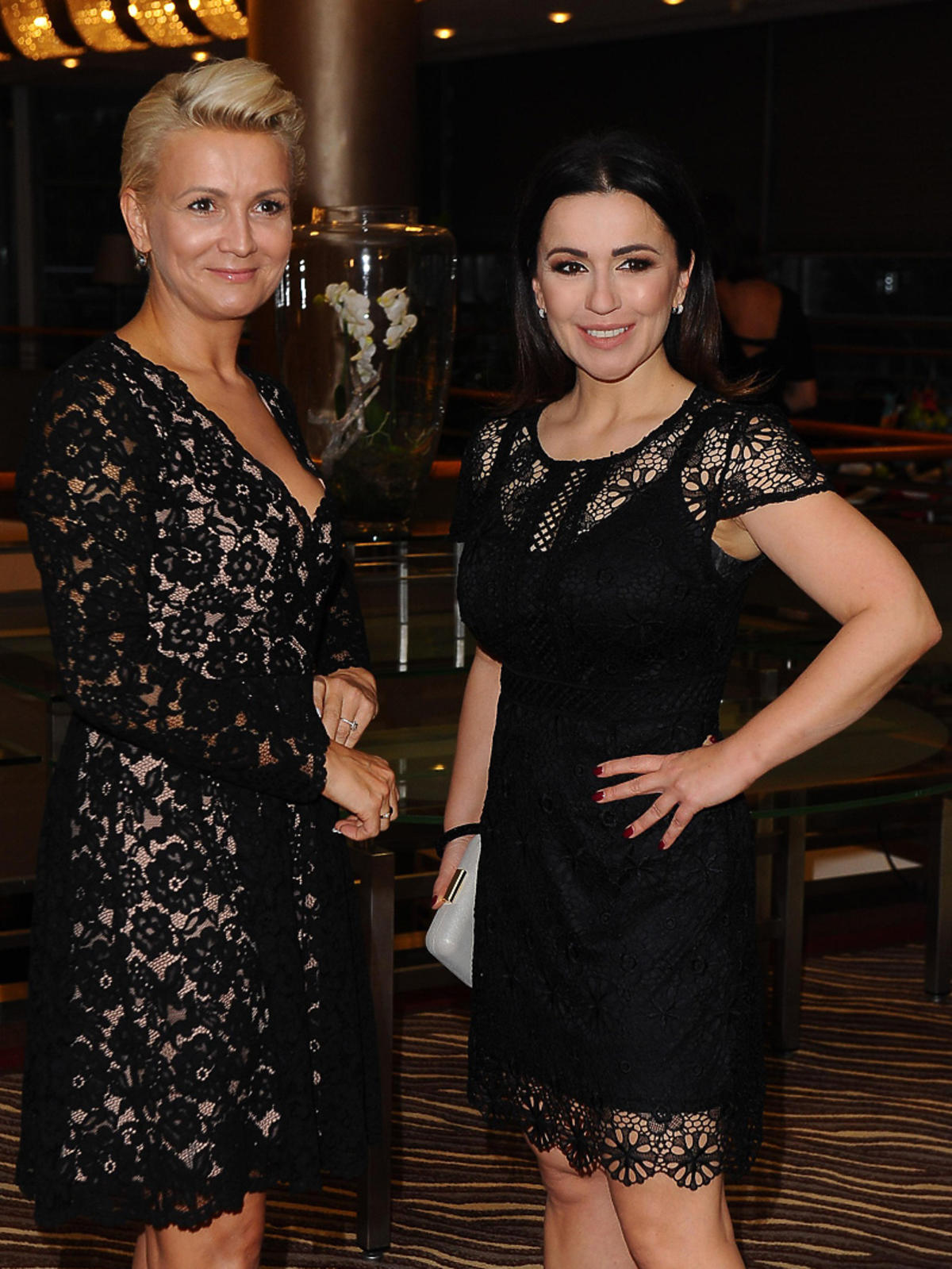 Beata Tadla i Marta Kuligowska na gali Hotel Przyjazny Rodzinie