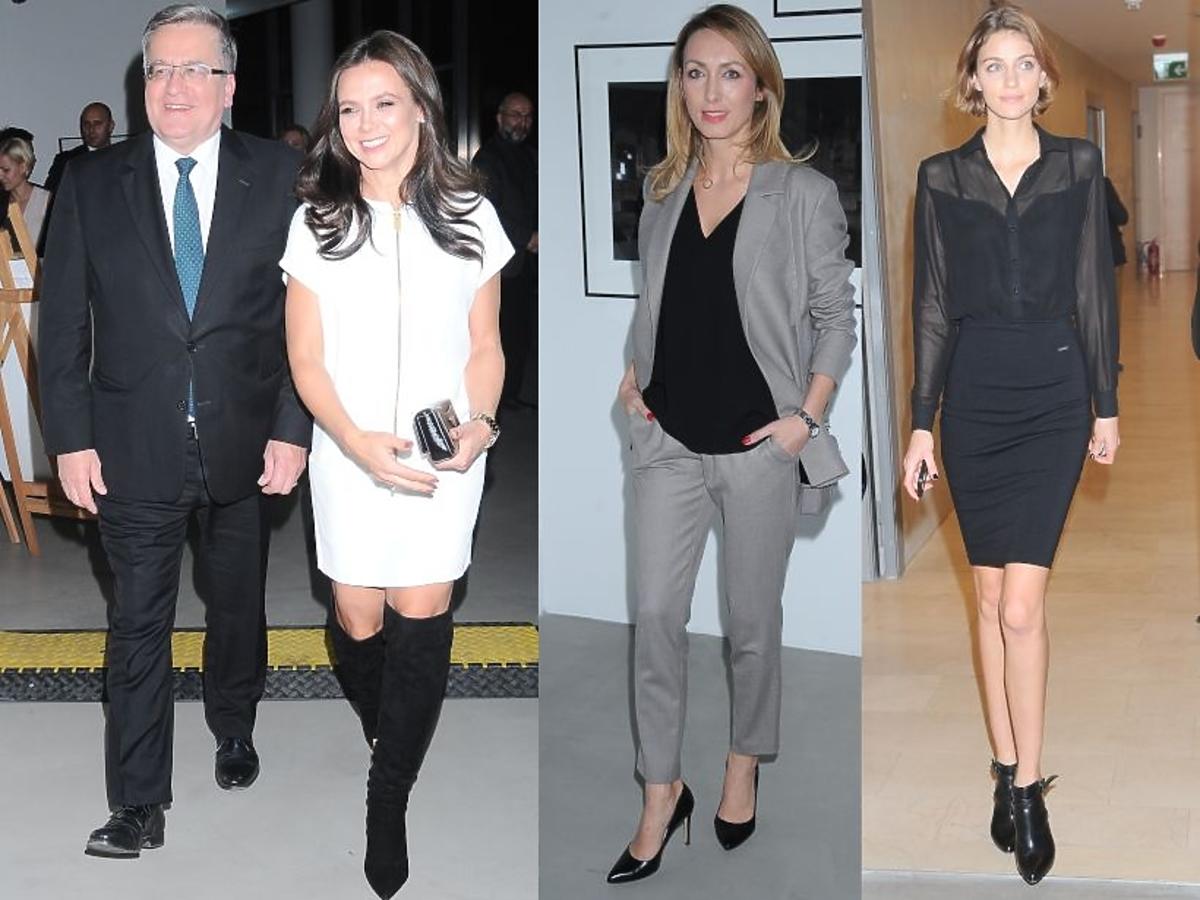 Bronisław Komorowski, Kinga Rusin, Anna Kalczyńska, Renata Kaczoruk na wystawie zdjęć
