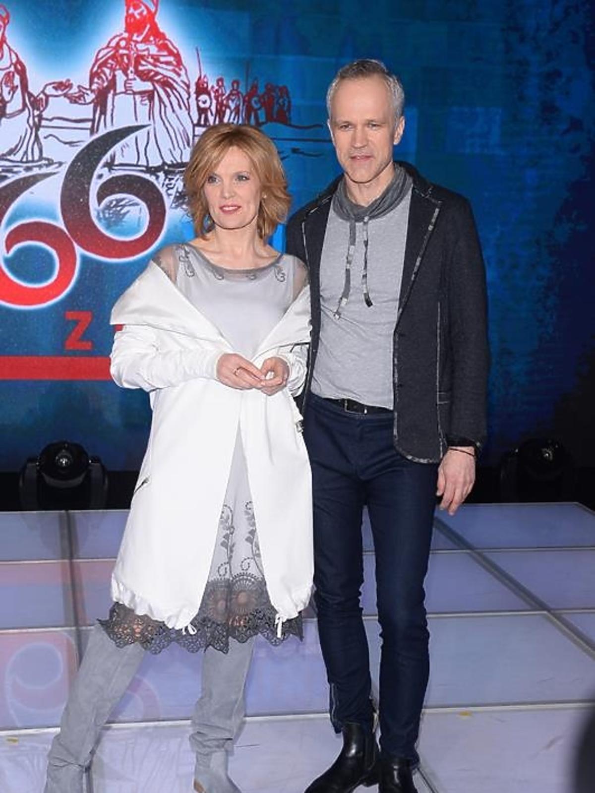 Dorota Chotecka i Radosław Pazura na Wielkim Teście z Historii