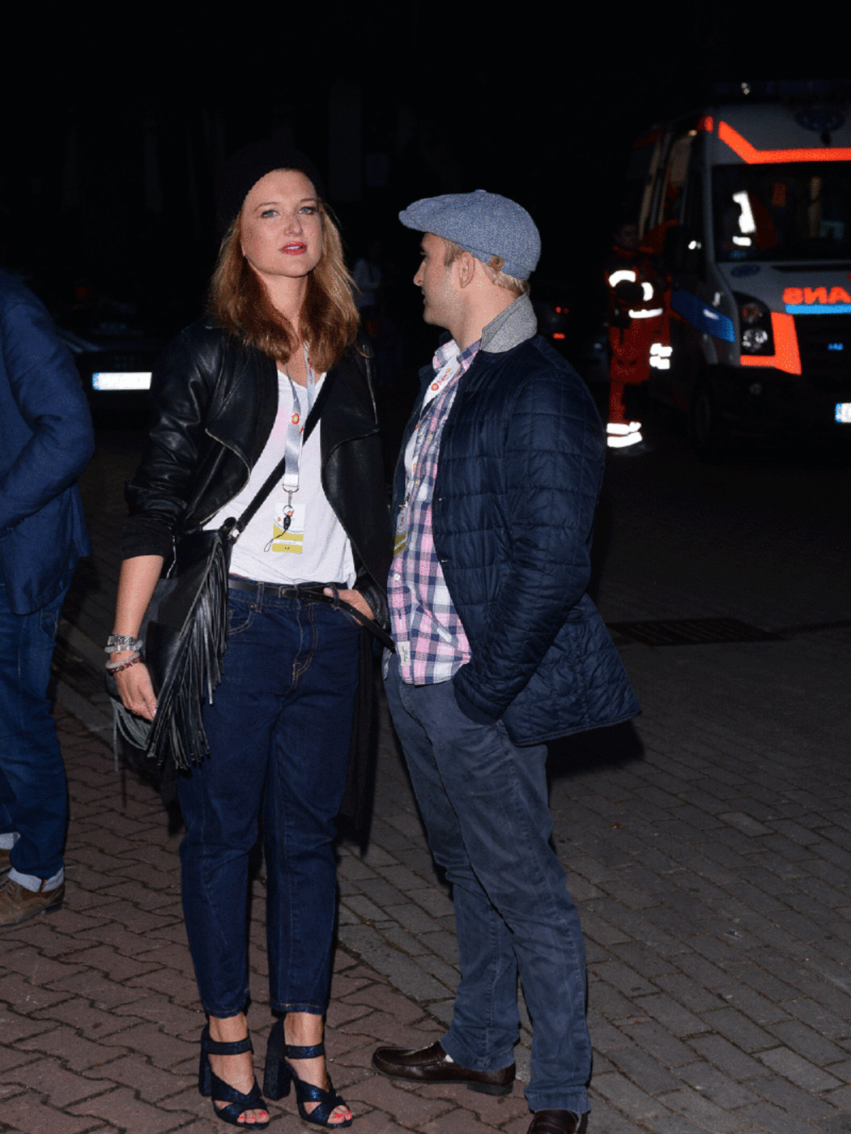Borys Szyc, Justyna Jeger-Nagłowska przytulają się w Sopocie