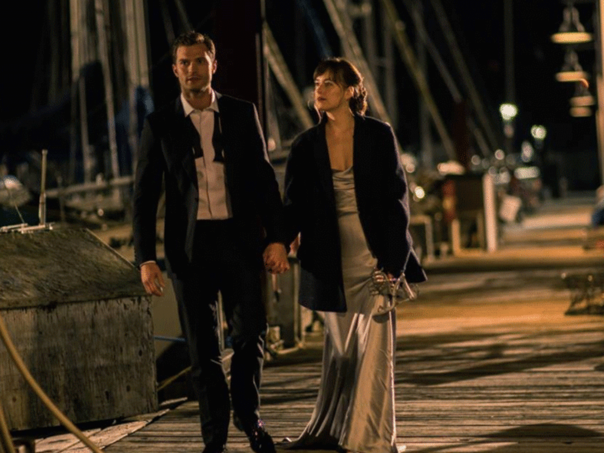 Dakota Johnson i Jamie Dornan na planie Ciemniejszej strony Greya