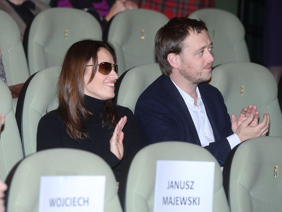 Magdalena Różczka, Jan Holoubek na premierze w kinie
