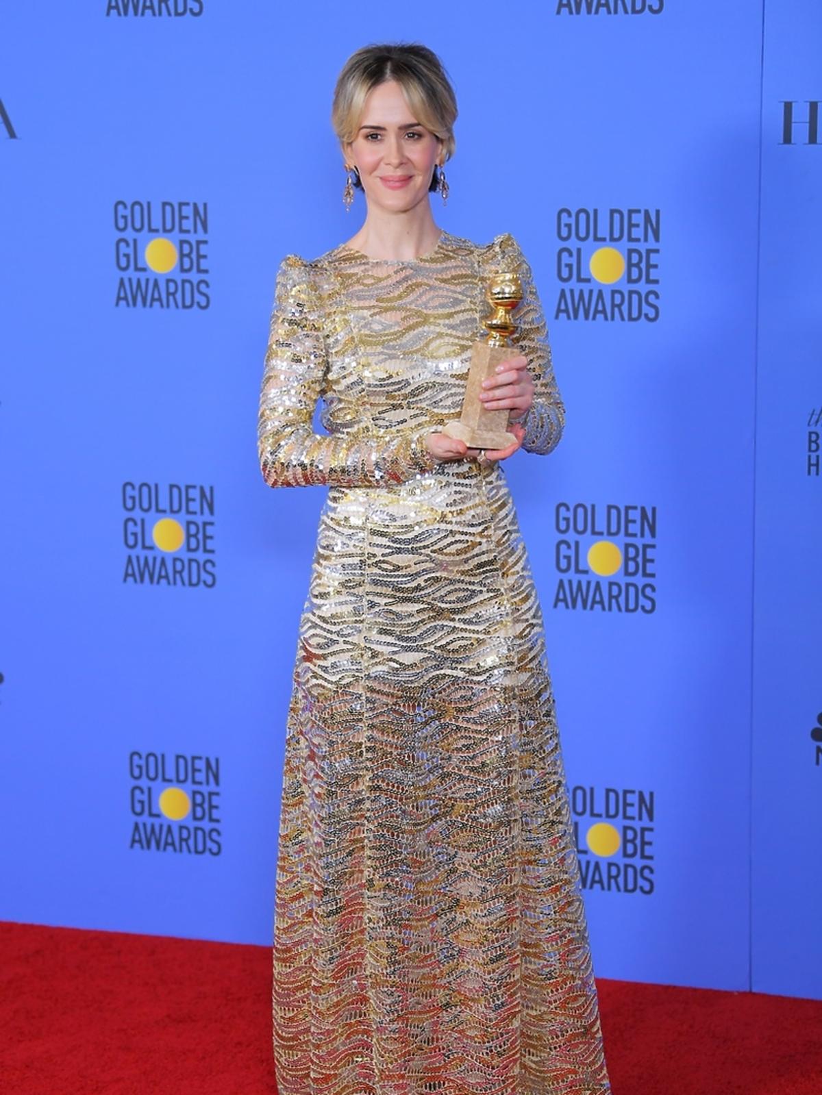 Sarah Paulson podczas 74. ceremonii wręczenia Złotych Globów