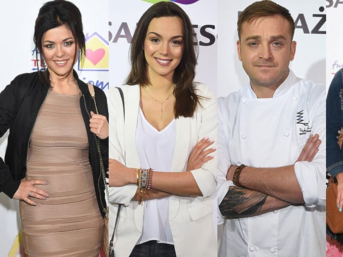Mateusz Gessler, Kasia Cichopek, Paulina Krupińska i Agnieszka Kaczorowska na wielkanocnym spotkaniu