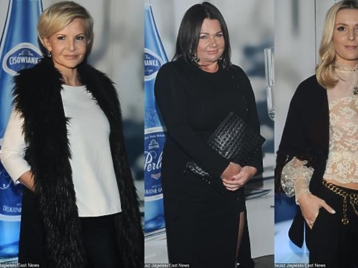 Joanna Racewicz, Katarzyna Niezgoda, Halina Mlynkova, Sara Boruc na pokazie Tomasza Ossolińskiego
