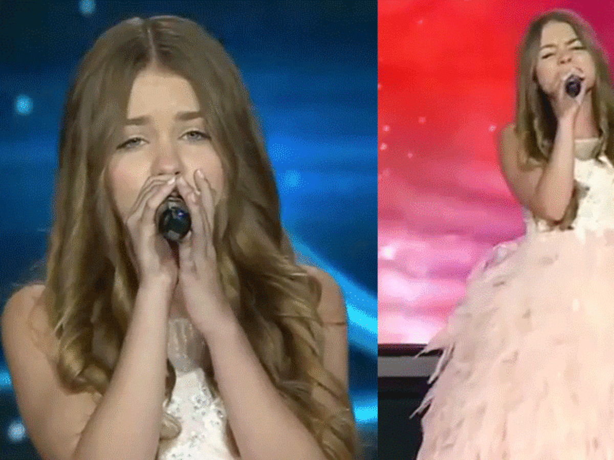 Olivia Wieczorek podczas konkursu Eurowizji dla dzieci śpiewa Nie zapomnij