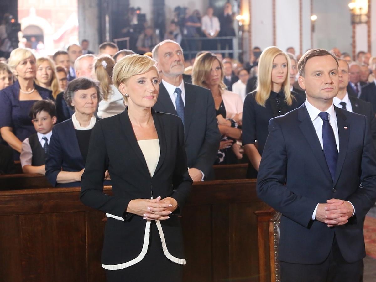 Agata i Andrzej Dudowie na zaprzysiężeniu