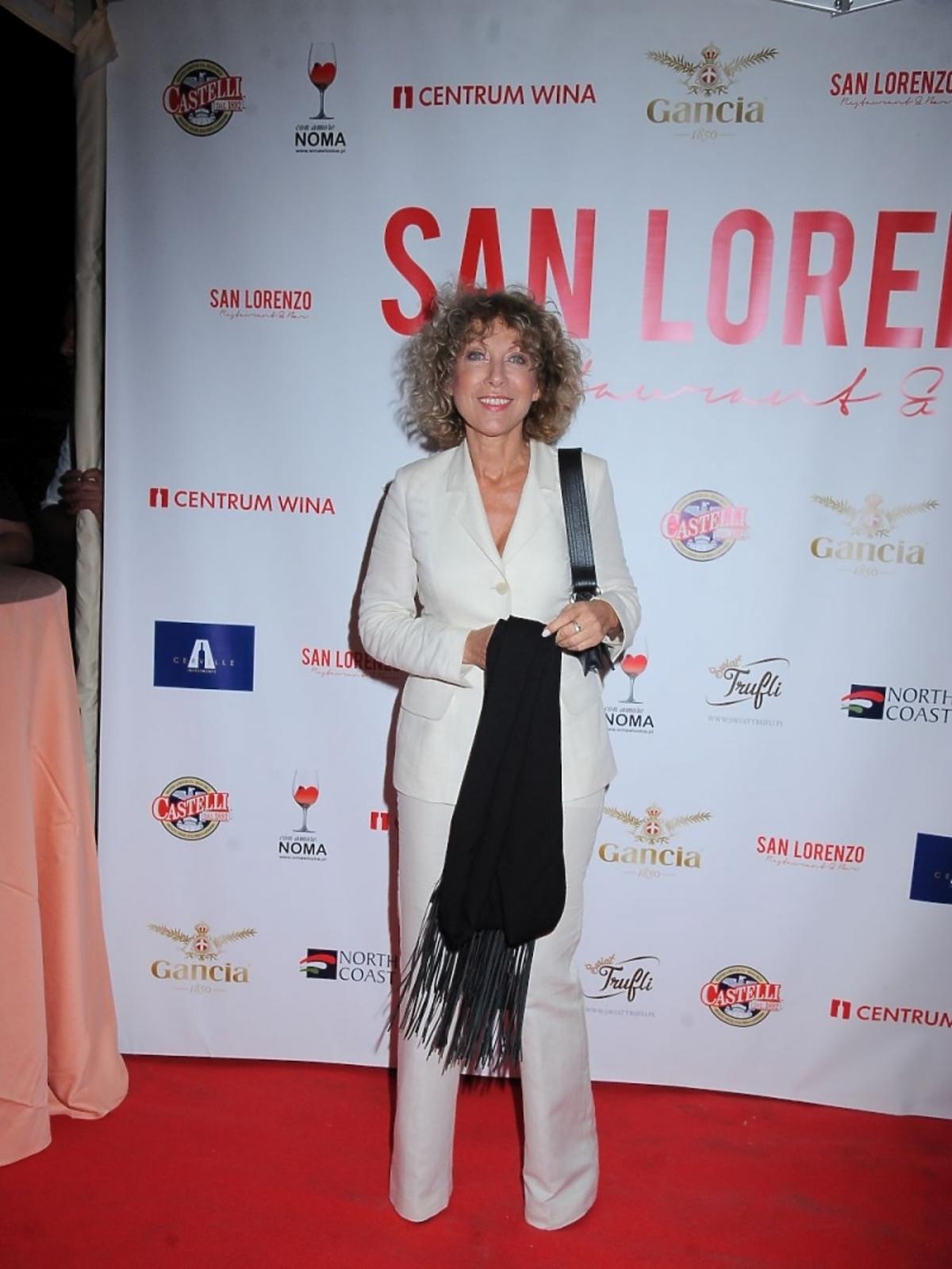 Alicja Majewska na otwarciu restauracji San Lorenzo