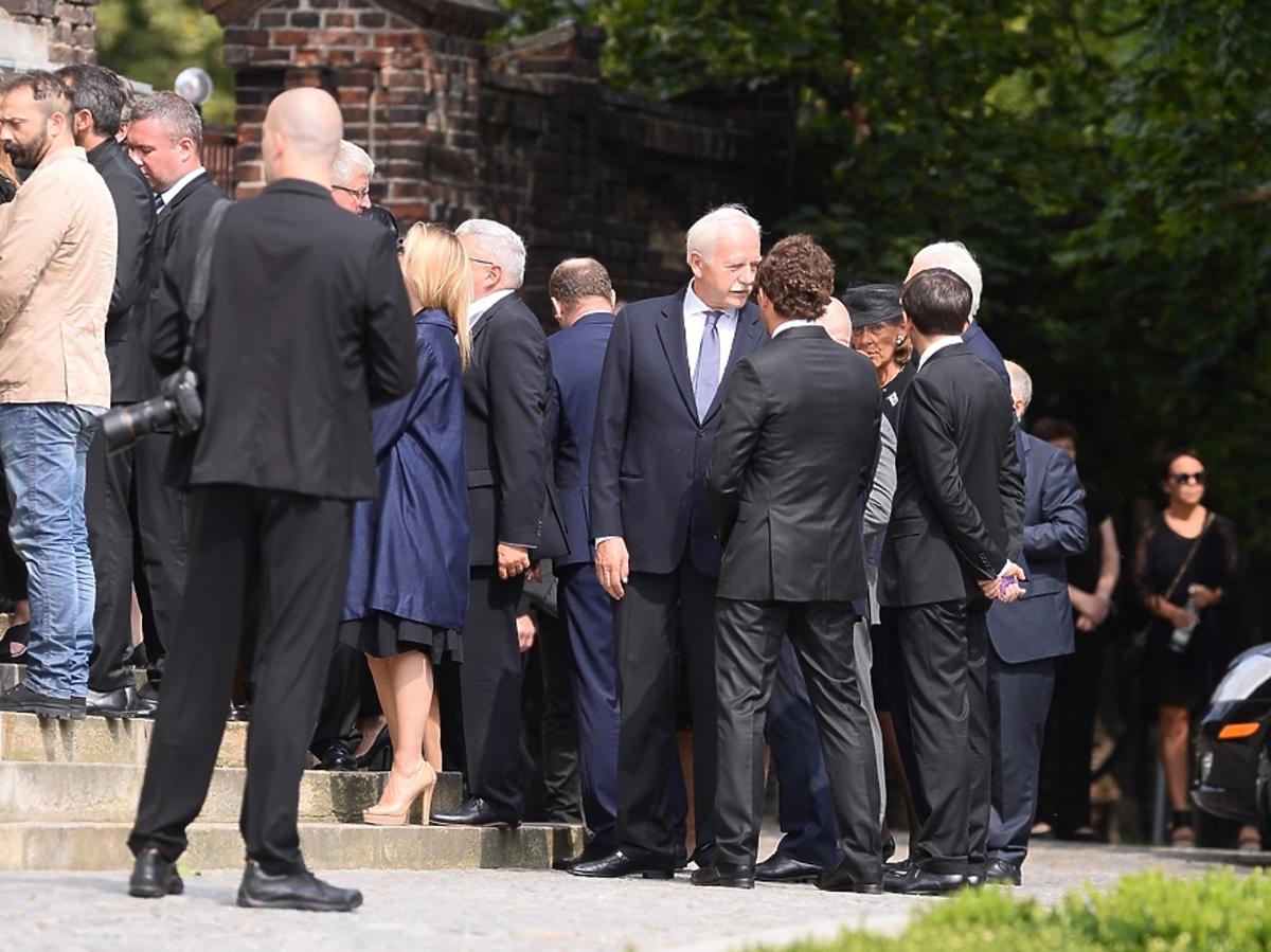 Andrzej Olechowski na pogrzebie Jana Kulczyka