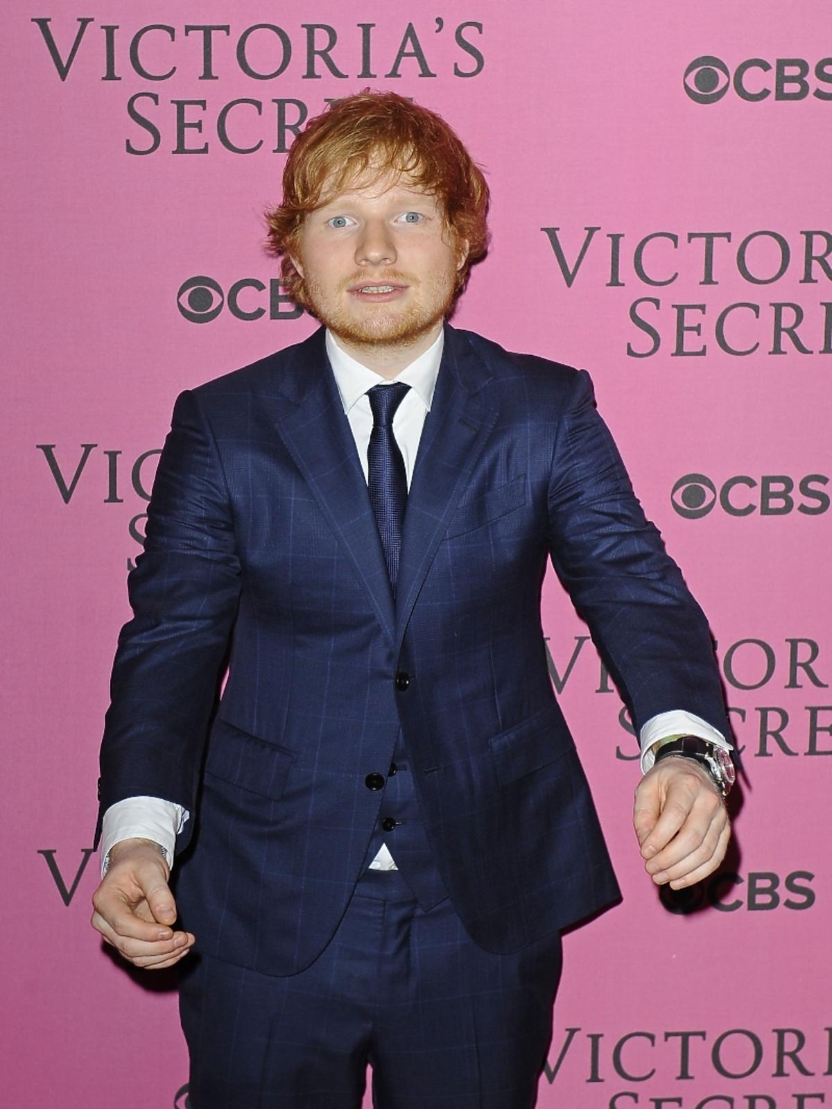 Ed Sheeran na pokazie Victoria's Secret 2014