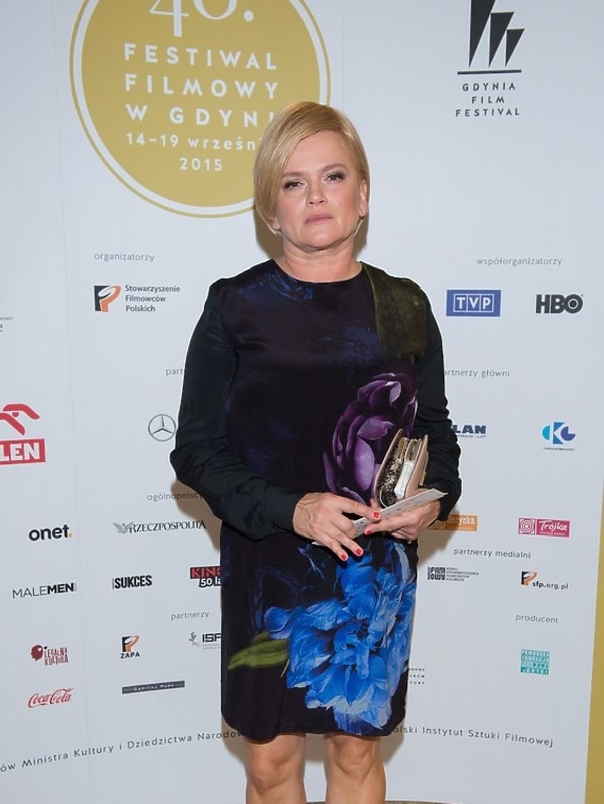 Katarzyna Figura na gali finałowej Festiwalu Filmowego w Gdyni