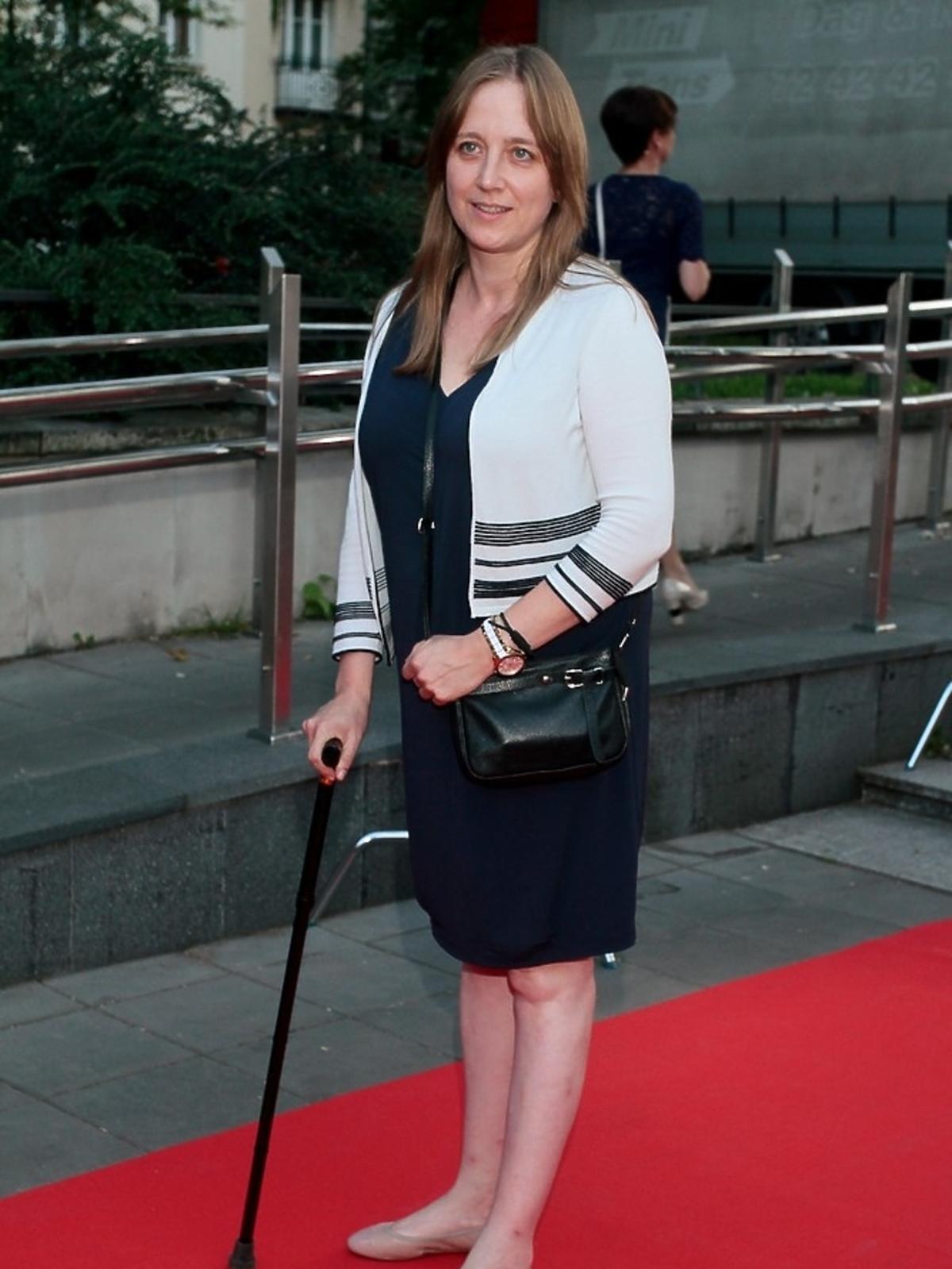 Katarzyna Montgomery na premierze serialu