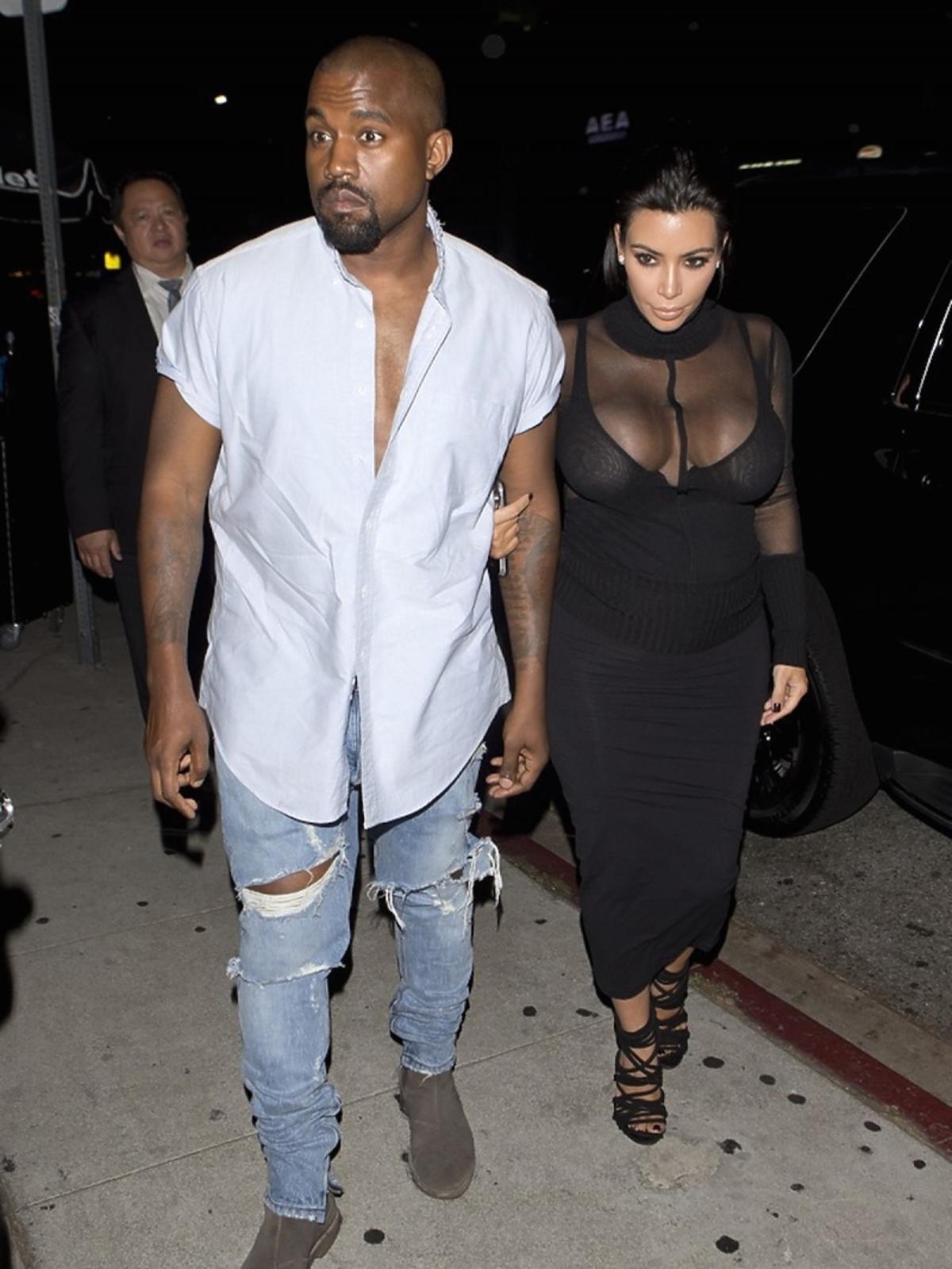 Kim Kardashian i Kanye West na urodzinach Kylie Jenner