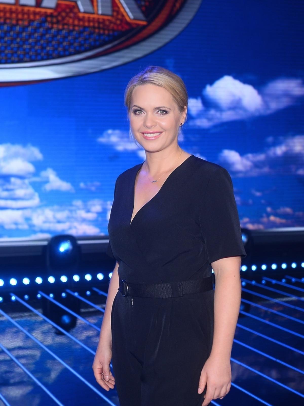 Magdalena Stużyńska na nagraniu programu SuperDzieciak
