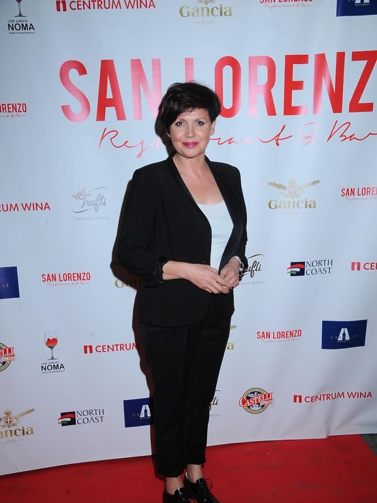 Małgorzata Pieńkowska otwarciu restauracji San Lorenzo