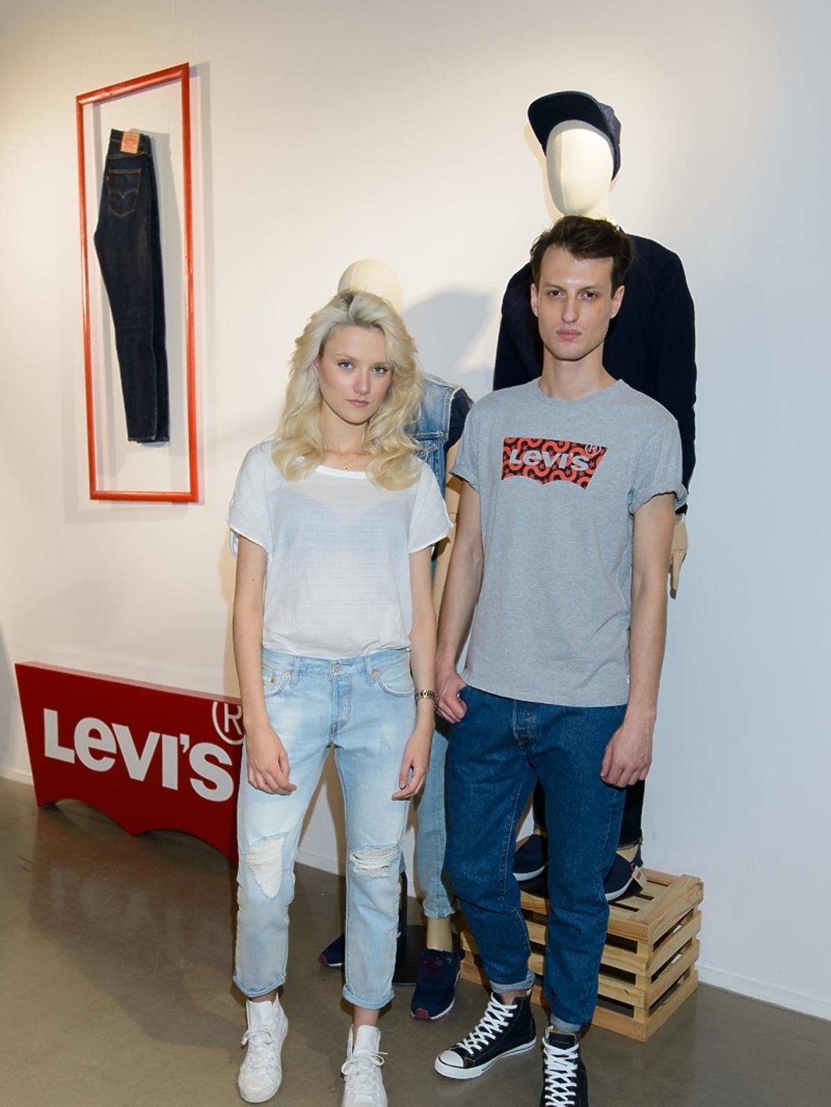 Marta Sędzicka i Daniel Uzdowski na prezentacji kolekcji Levi's SS2015