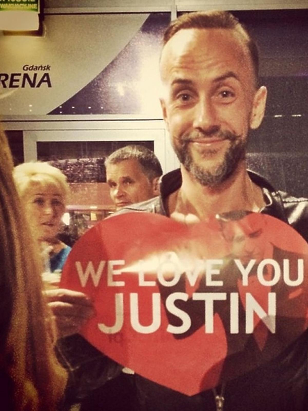 Nergal na koncercie Justina Timberlake'a w Gdańsku