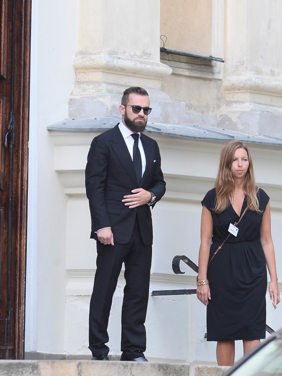 Sebastian Kulczyk na pogrzebie swojego ojca