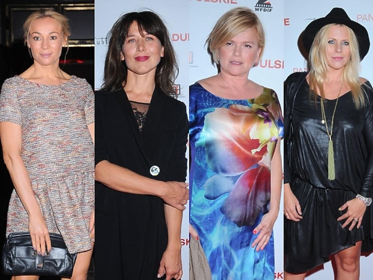 Sonia Bohosiewicz, Katarzyna Figura, Kamilla Baar, Katarzyna Herman, Marysia Sadowska na czerwonym dywanie w kinie