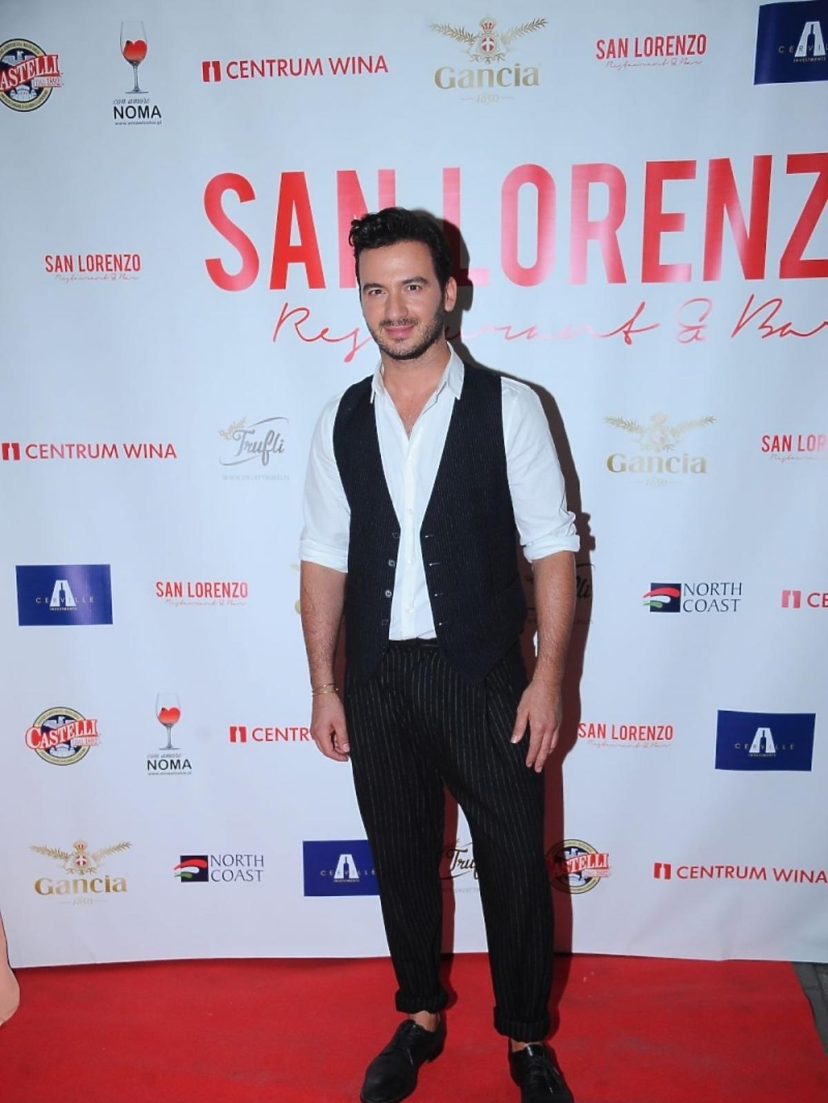 Stefano Terrazzino na otwarciu restauracji San Lorenzo