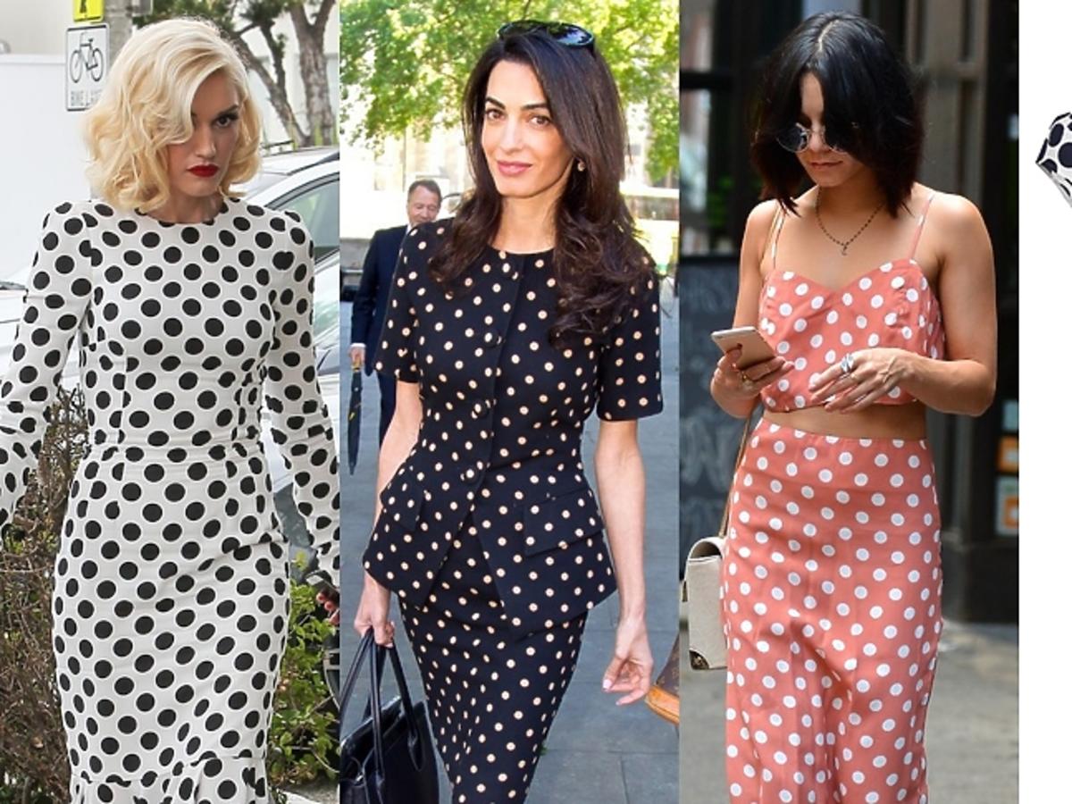 Trend: groszki, Gwen Stefani, Amal Clooney, Vanessa Hudgens