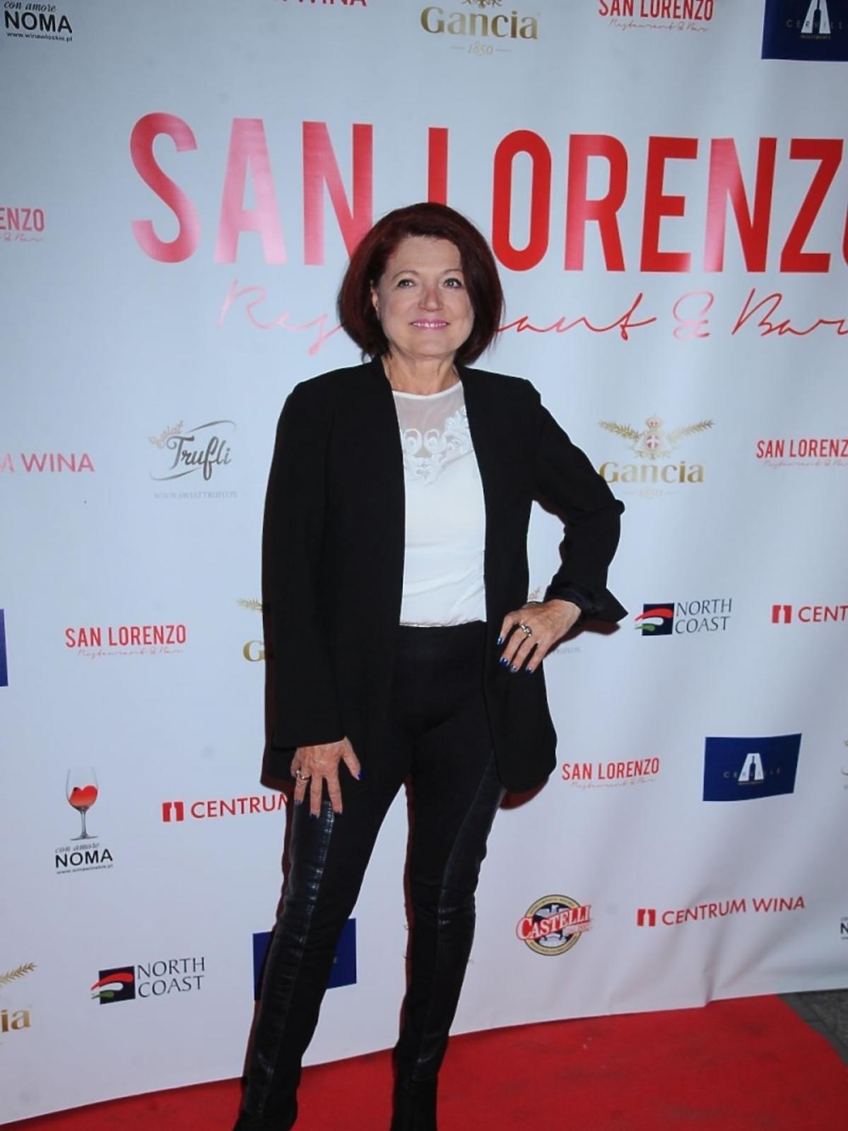 Urszula Dudziak otwarciu restauracji San Lorenzo