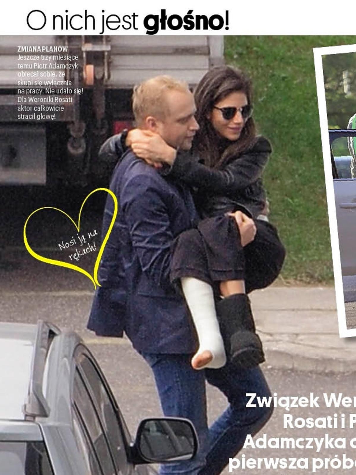 Weronika Rosati i Piotr Adamczyk wracają ze szpitala