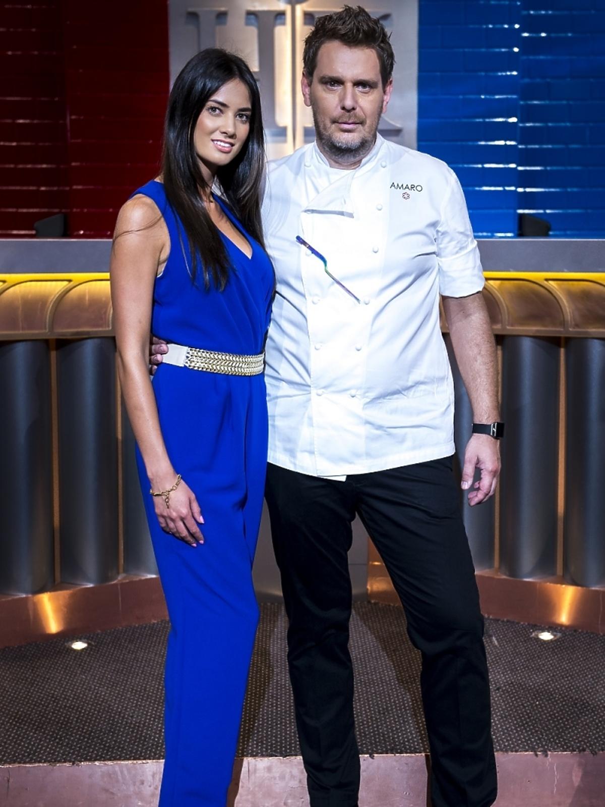 Wojciech Modest Amaro i Agata Szewioła na planie Hell's Kitchen