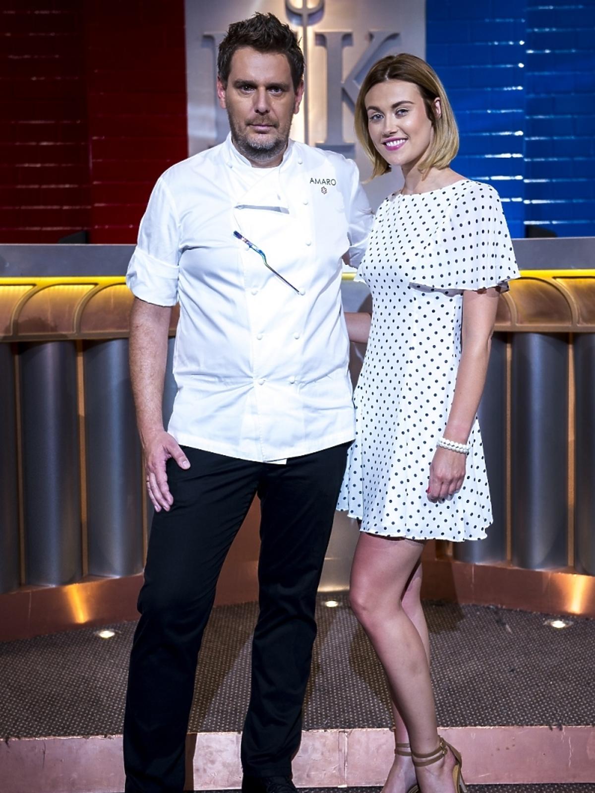 Wojciech Modest Amaro i Aleksandra Ogłaza na planie Hell's Kitchen