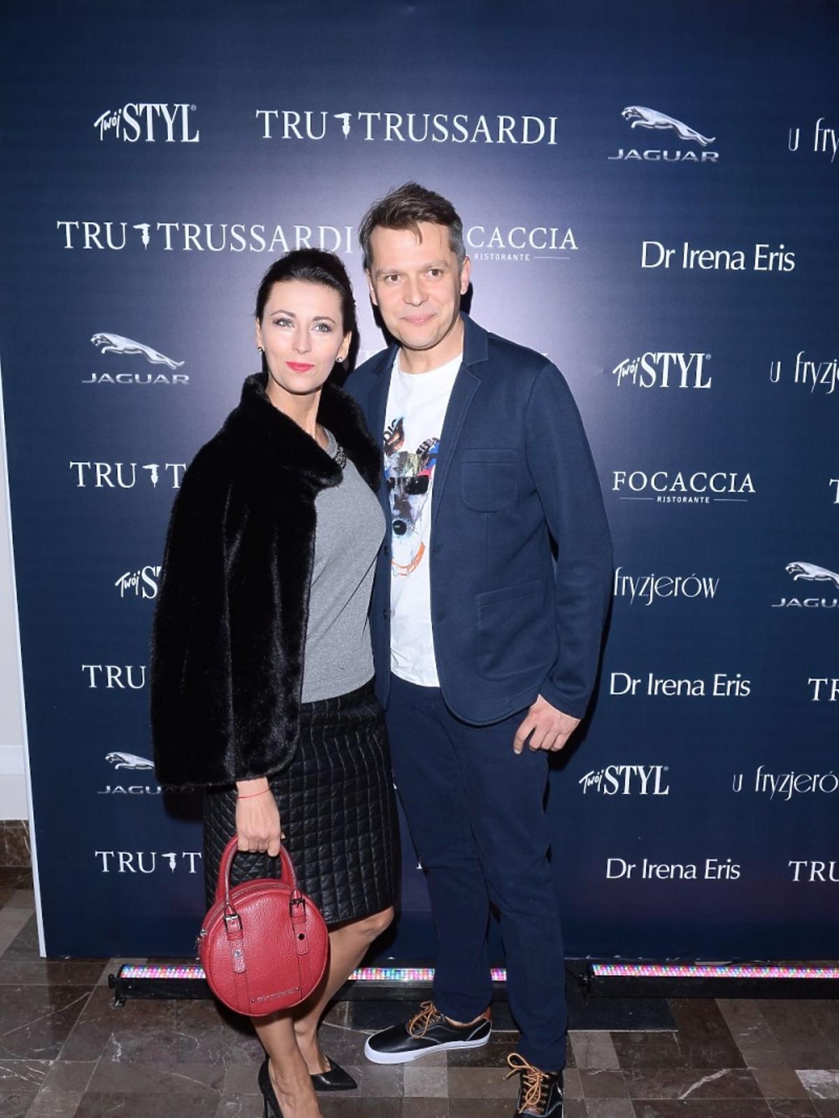 Martyna Kliszewska i Jakub Przebindowski na pokazie mody Tru Trussardi