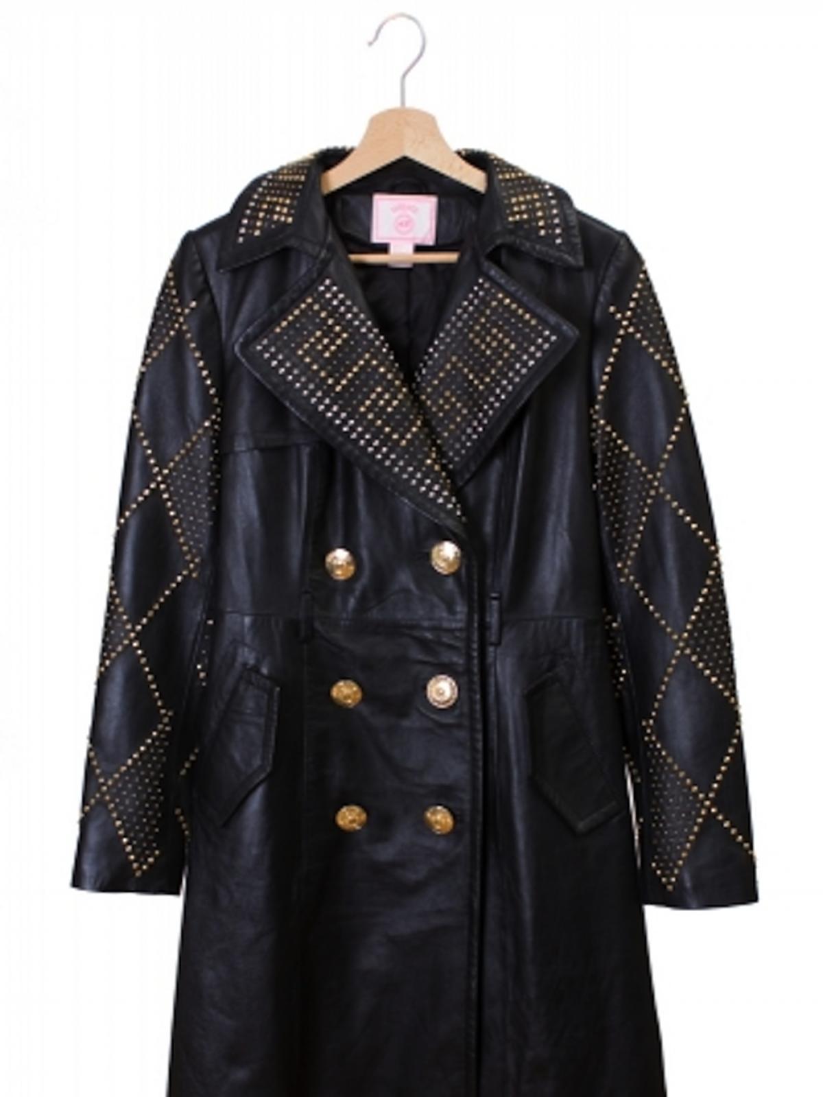 Skórzany płaszcz Versace, 2492 zł
