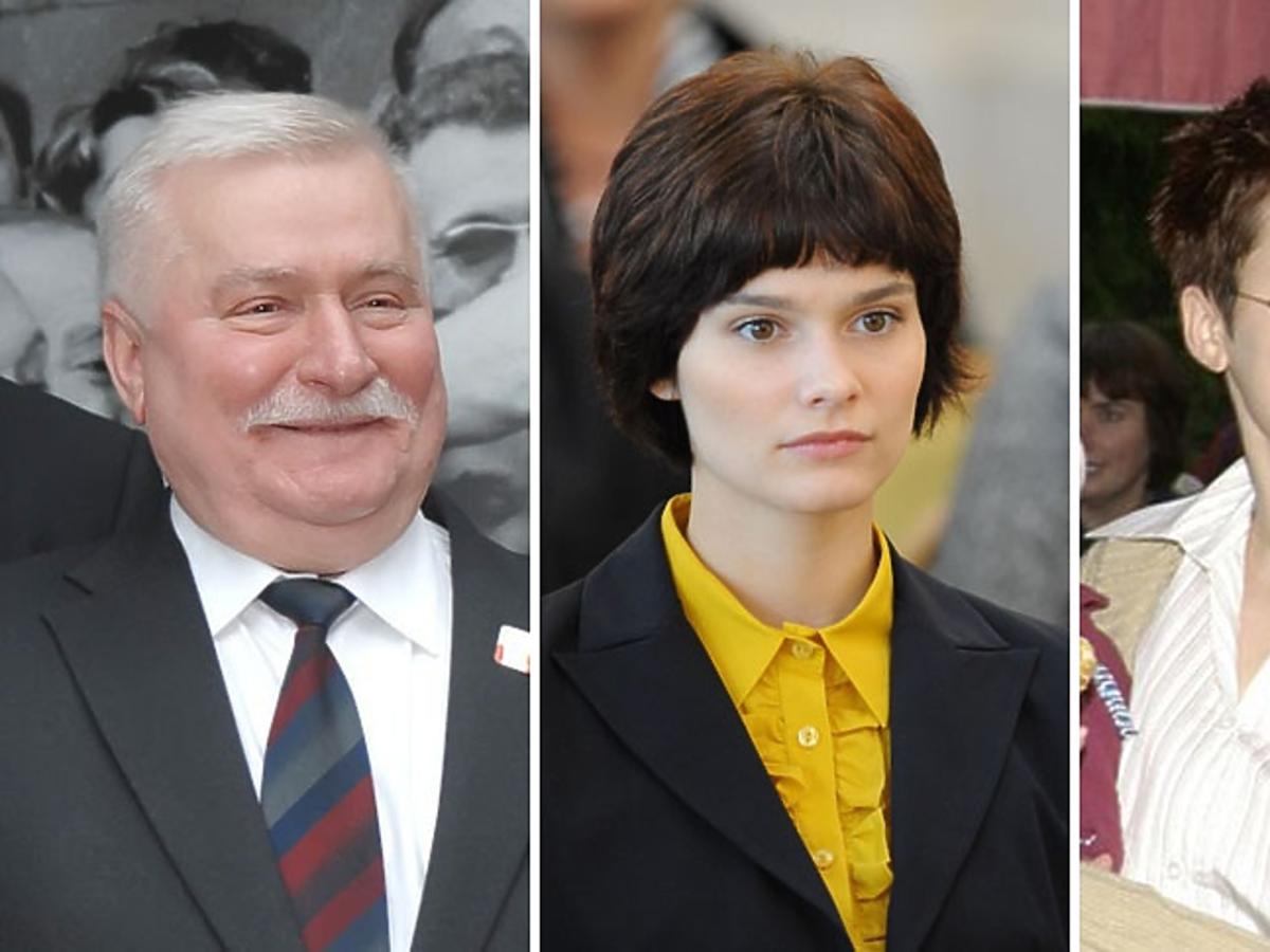 portrety Lech Wałęsa i córki Brygida oraz Anna