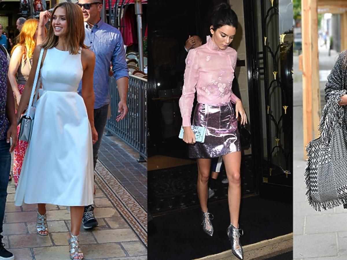 Jessica Alba, Kendall Jenner, Natalia Kukulska w srebrnych metalicznych butach