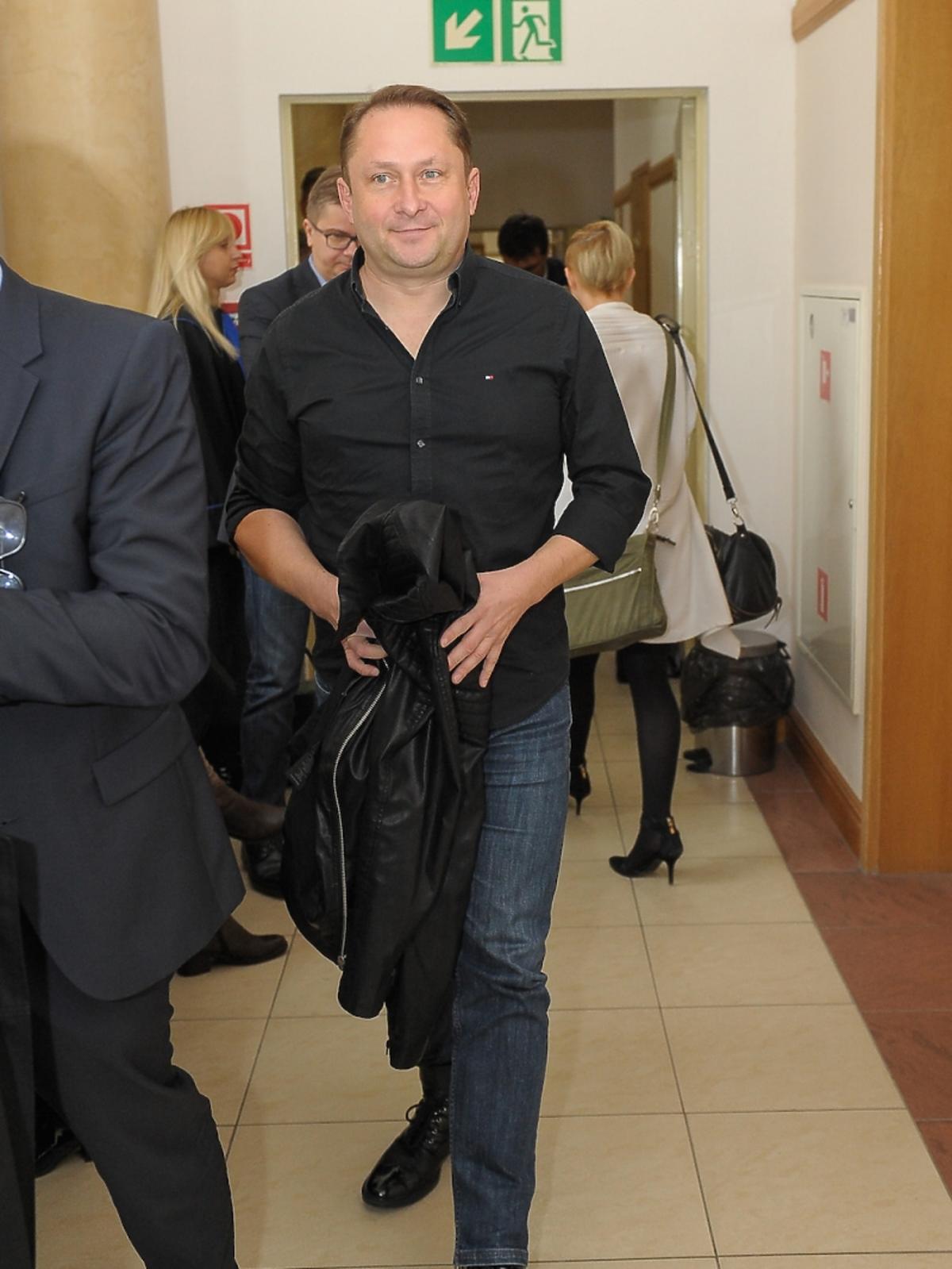 Kamil Durczok w sądzie na rozprawie przeciwko Wprost