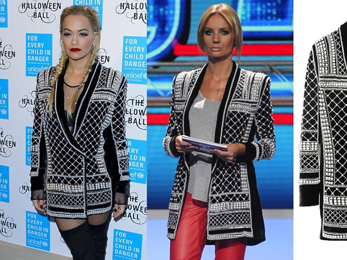 Rita Ora i Agnieszka Szulim w marynarce Balmain dla H&M