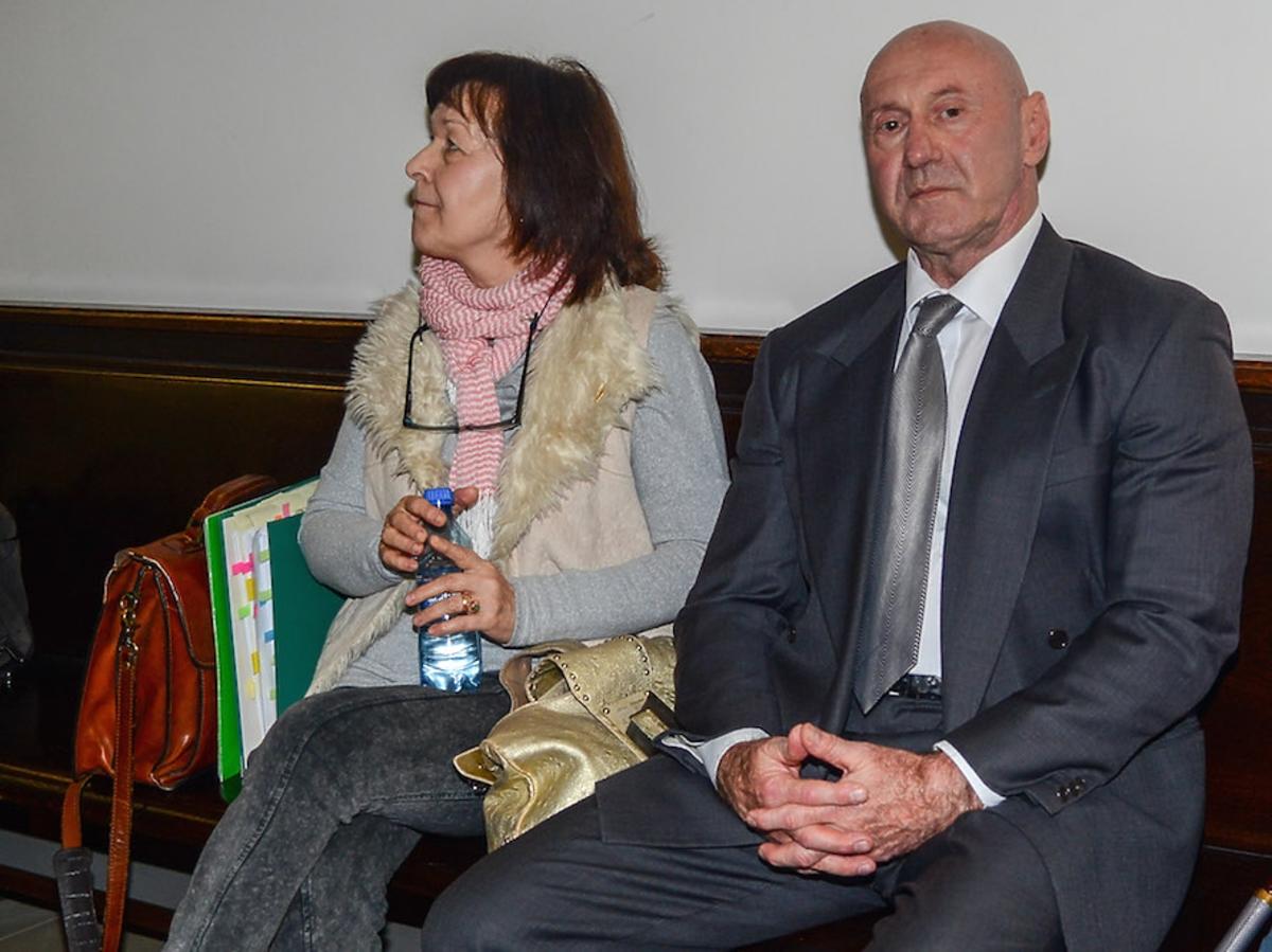 Wanda i Paweł Rabczewscy na rozprawie sądowej