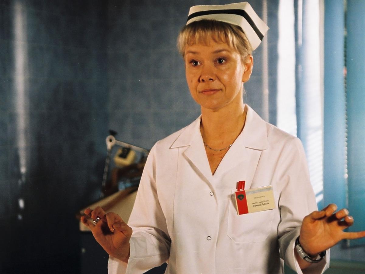 Daria Trafankowska w stroju pielęgniarki