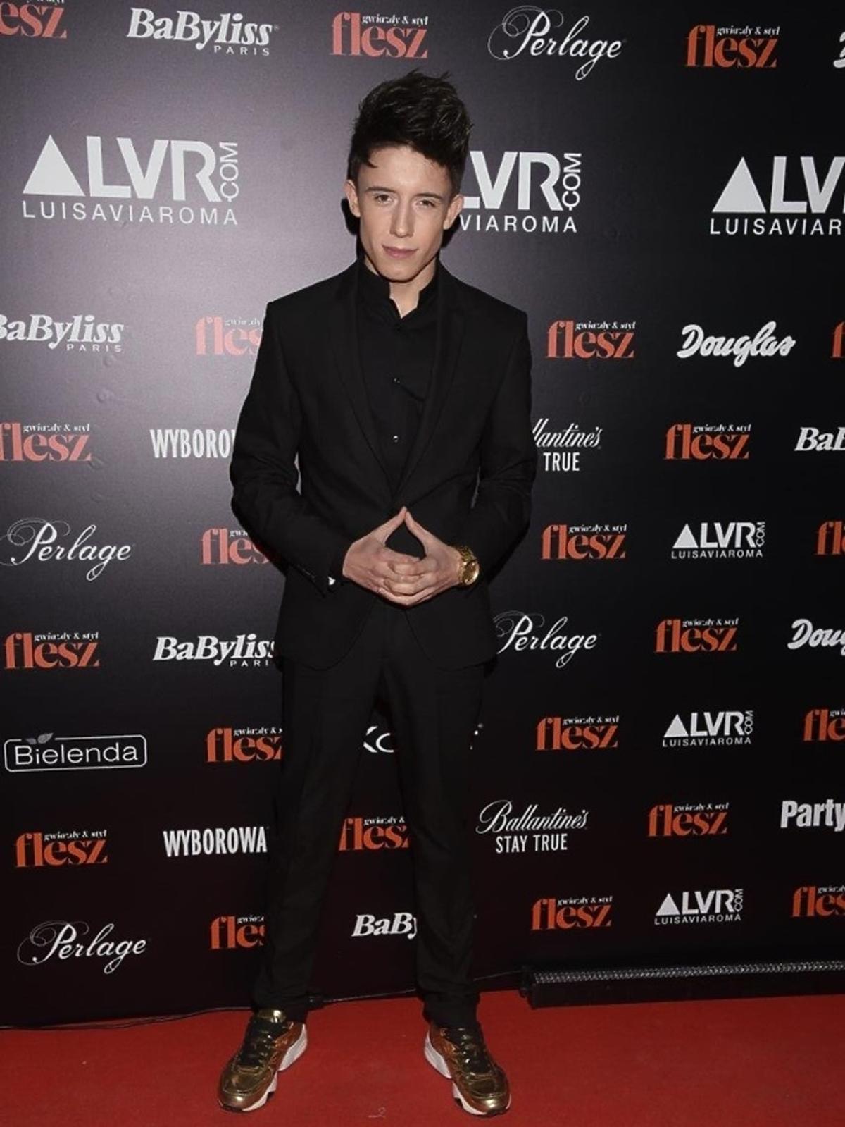 Dawid Kwiatkowski na gali Flesz Fashion Night