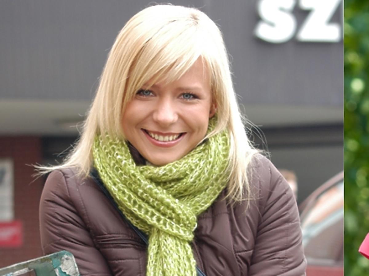 Aneta Zając w długich blond włosach w Pierwszej Miłości z 2005 roku i 2015