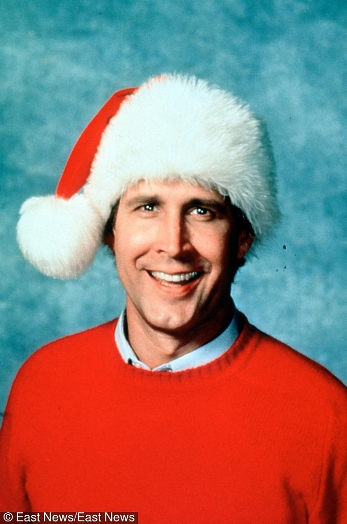 Chevy Chase w czapce św. Mikołaja