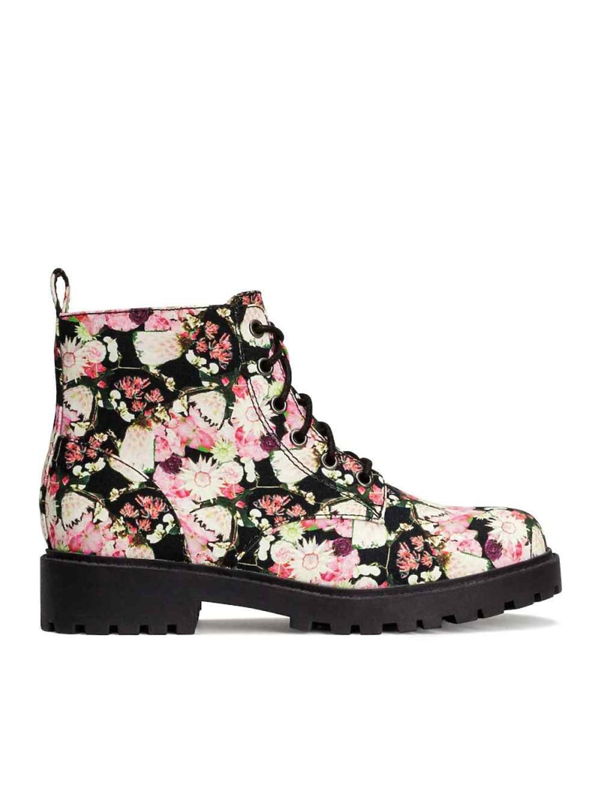buty trapery w kwiaty