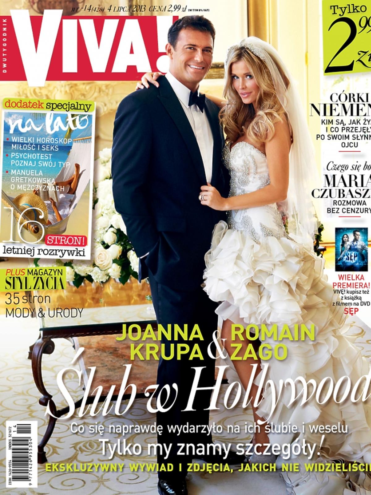 Joanna Krupa i Romain Zago, Viva! lipiec 2013