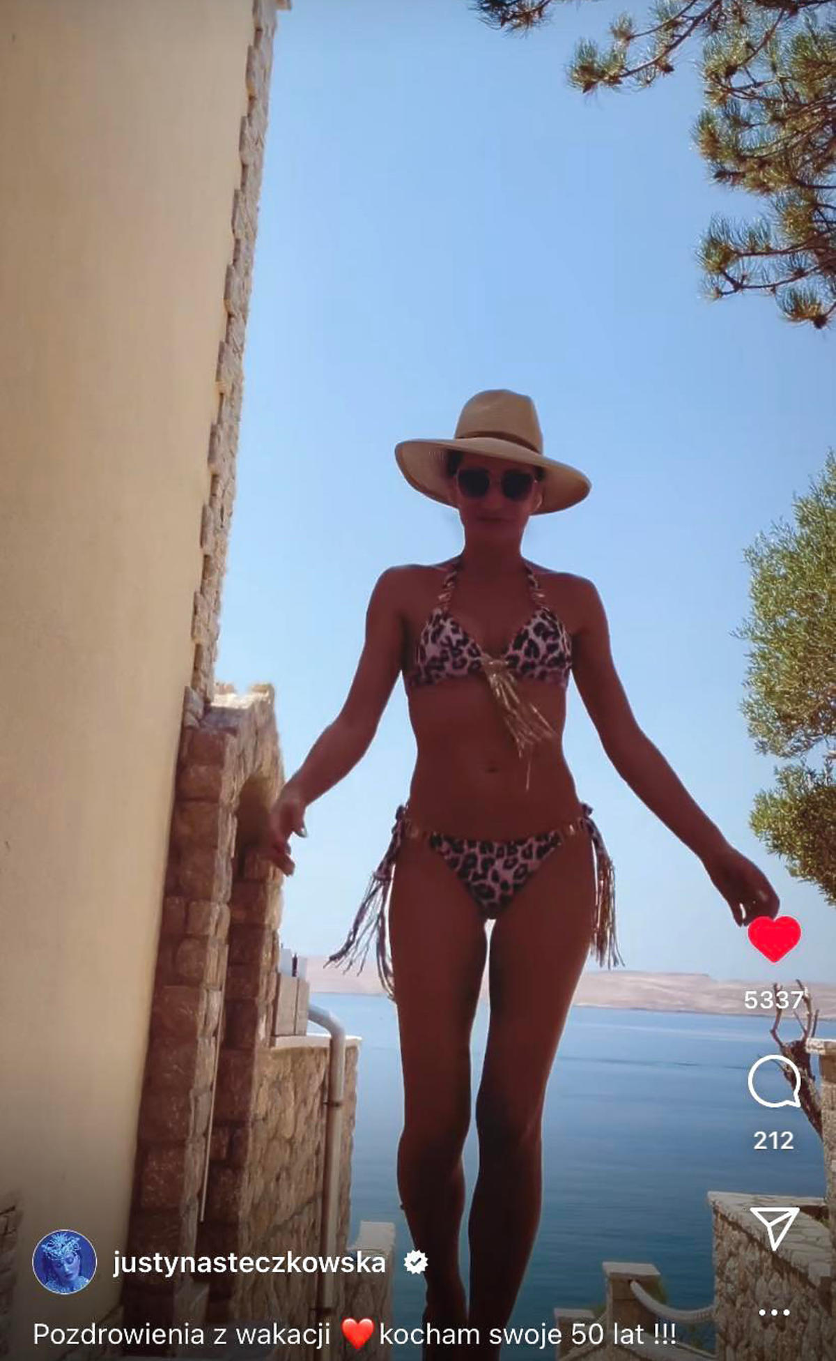 50-letnia Justyna Steczkowska na wakacjach w bikini