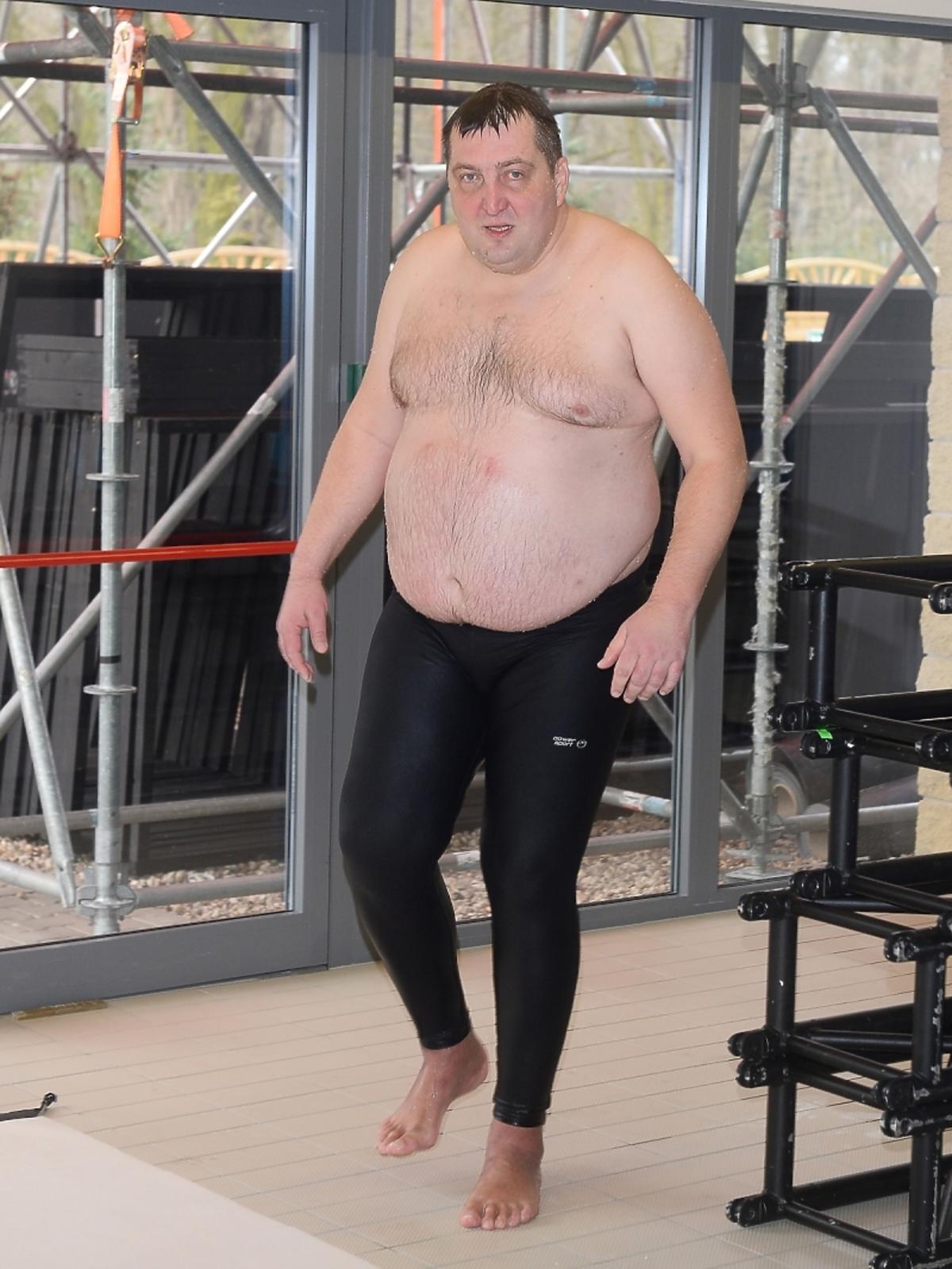 Adam Kraśko na treningach do Celebrity Splash