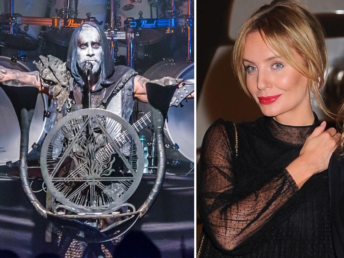 Adam Nergal Darski z zespołu Behemoth, Agnieszka Szulim i Piotr Woźniak-Starak