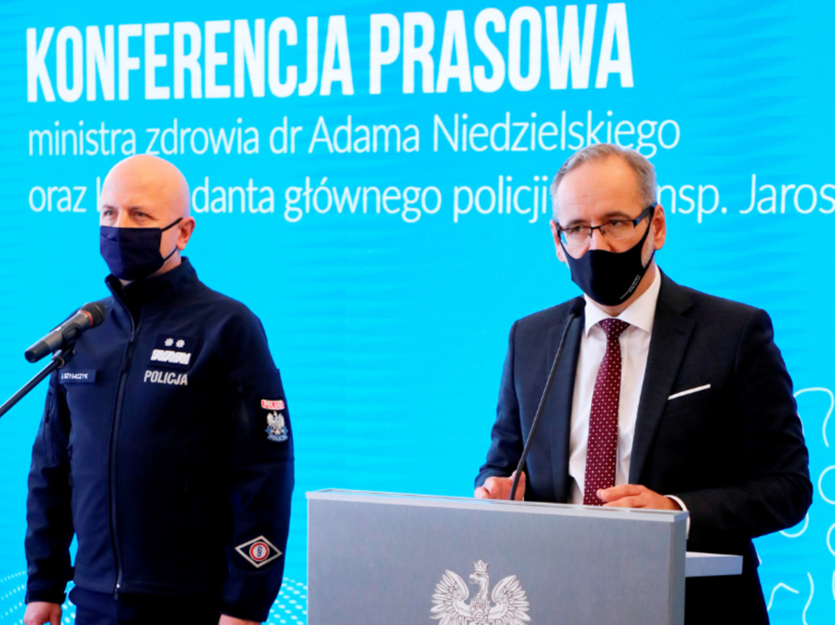 Adam Niedzielski na konferencji prasowej