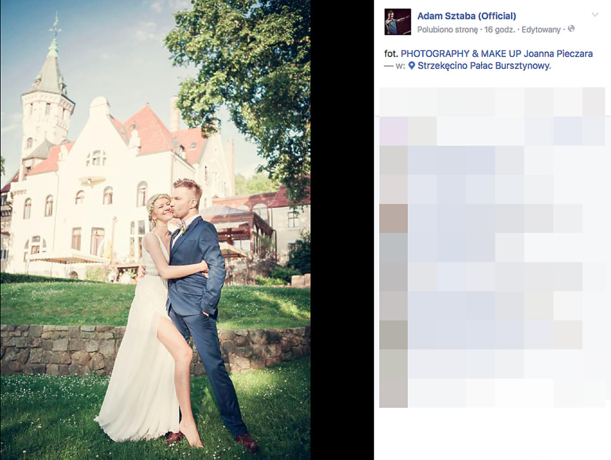 Adam Sztaba i Agnieszka Dranikowska wzięli ślub zdjęcia