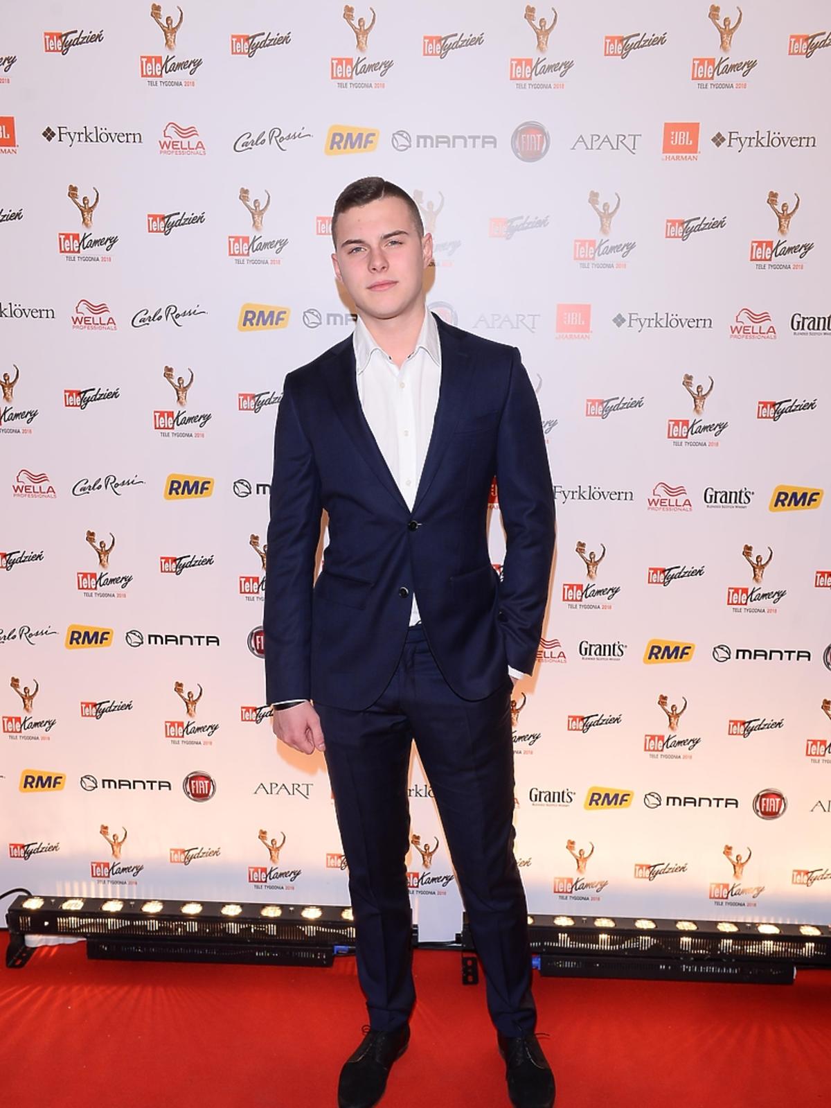 Adam Zdrójkowski na rozdaniu Telekamer 2018