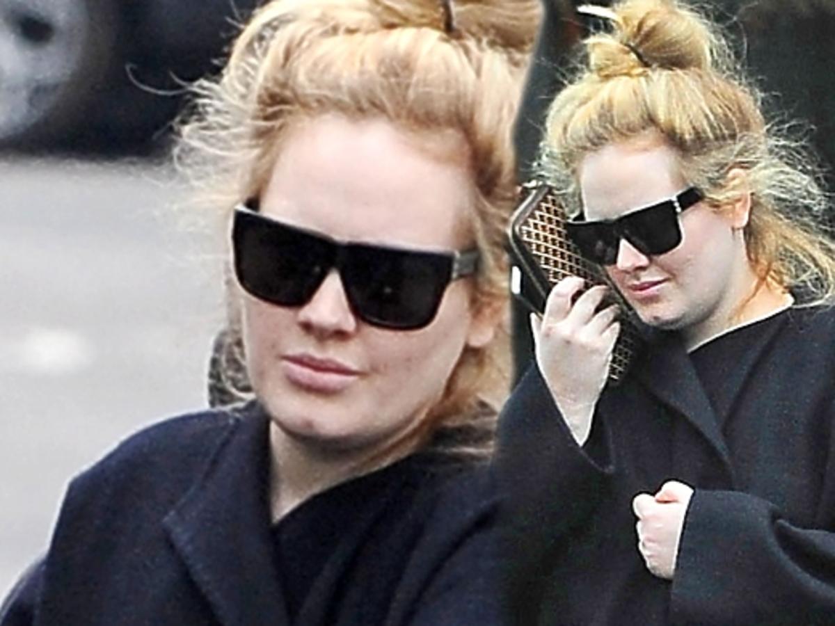 Adele bez makijażu w Londynie