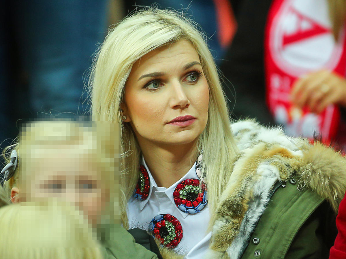 Agata Błaszczykowska z córką na meczu
